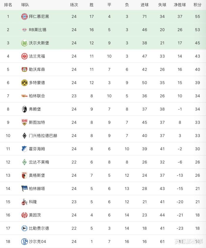  拜仁慕尼黑主场大胜，积分领跑德甲积分榜  
